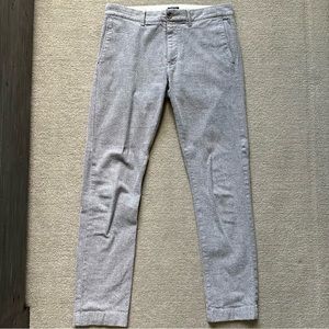 Grey Slim Fit Textured Chinos